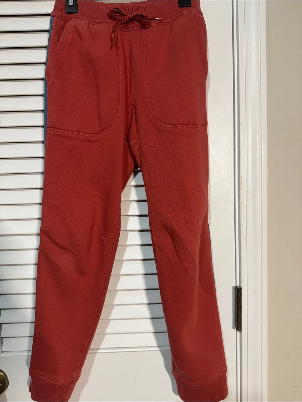 GAP Kids Orange Hoodie & Jogger Set with Blue Stripe